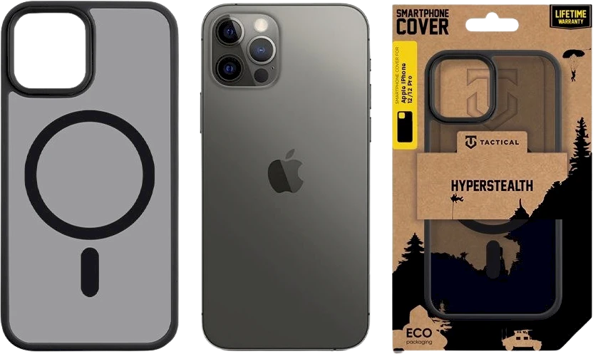 Dėklas Tactical MagForce Hyperstealth dangtelis, skirtas iPhone 12/12 Pro Asphalt
