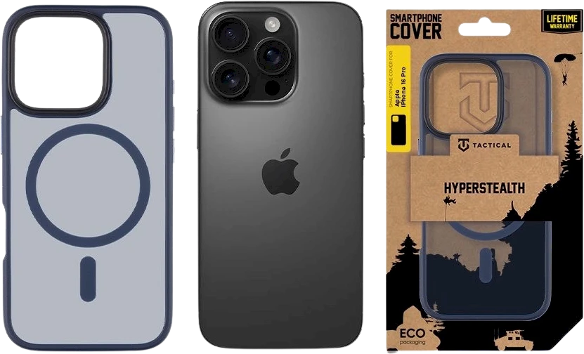 Tactical MagForce Hyperstealth dėklas telefonui Apple iPhone 16 Pro mėlynos spalvos