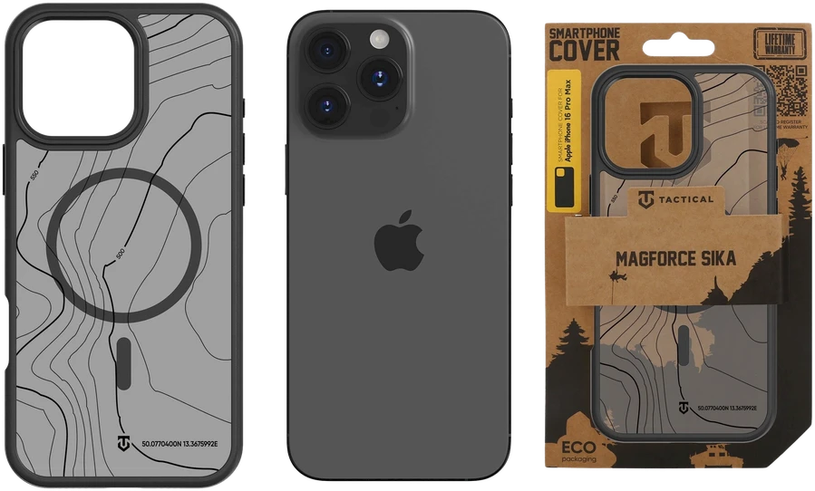 Tactical MagForce Hyperstealth Sika dėklas skirtas Apple iPhone 16 Pro Max Asphalt