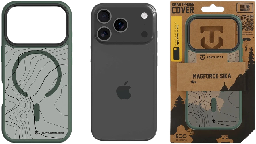 Tactical MagForce Hyperstealth Sika dėklas skirtas Apple iPhone 17 Pro Forest Žalias