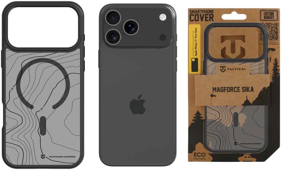 Tactical MagForce Hyperstealth Sika dėklas skirtas Apple iPhone 17 Pro Max Asphalt