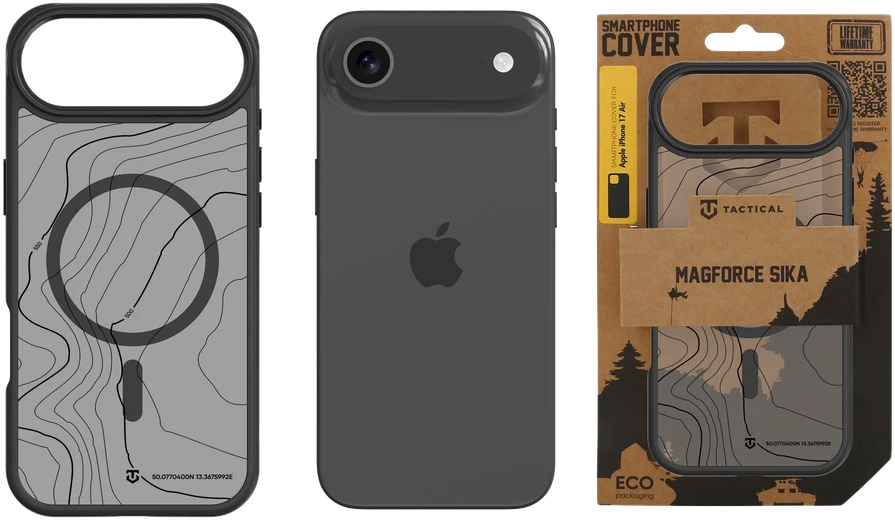 Tactical MagForce Hyperstealth Sika dėklas skirtas Apple iPhone 17 Air Asphalt