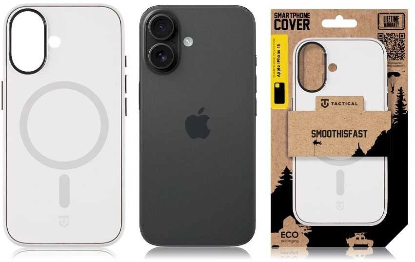 Tactical MagForce SmoothIsFast dėklas skirtas Apple iPhone 16 Chalk