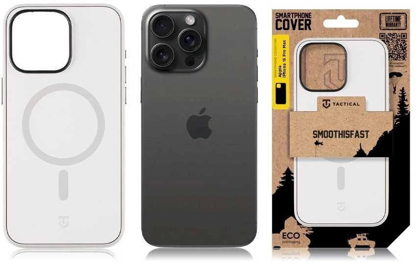 Tactical MagForce SmoothIsFast dėklas skirtas Apple iPhone 15 Pro Max Chalk