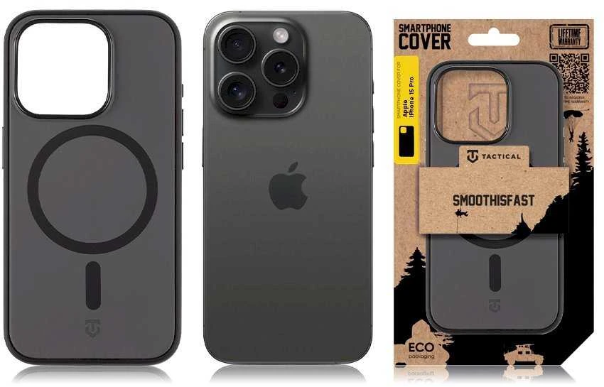 Tactical MagForce SmoothIsFast dėklas skirtas Apple iPhone 15 Pro Asphalt