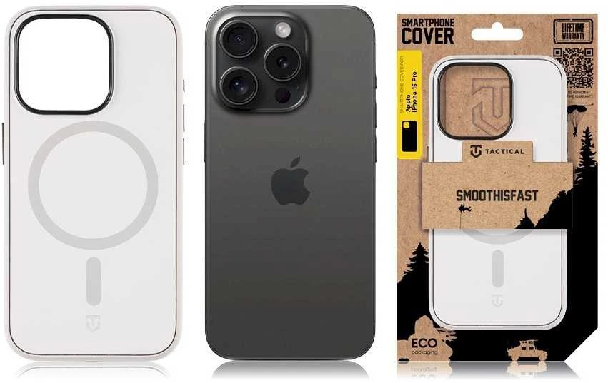 Tactical MagForce SmoothIsFast dėklas skirtas Apple iPhone 15 Pro Chalk