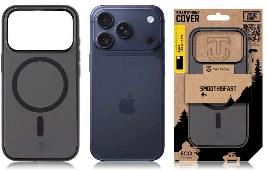 Tactical MagForce SmoothIsFast dėklas skirtas Apple iPhone 17 Pro Asphalt