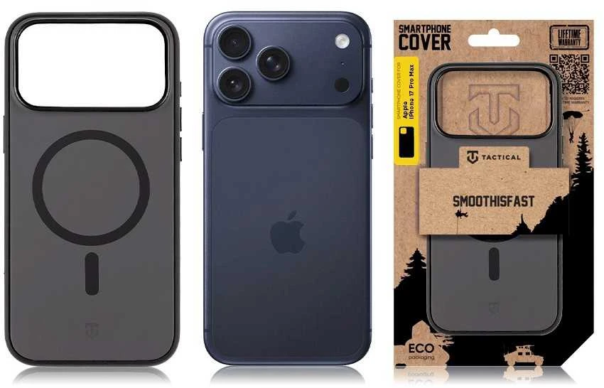 Tactical MagForce SmoothIsFast dėklas skirtas Apple iPhone 17 Pro Max Asphalt