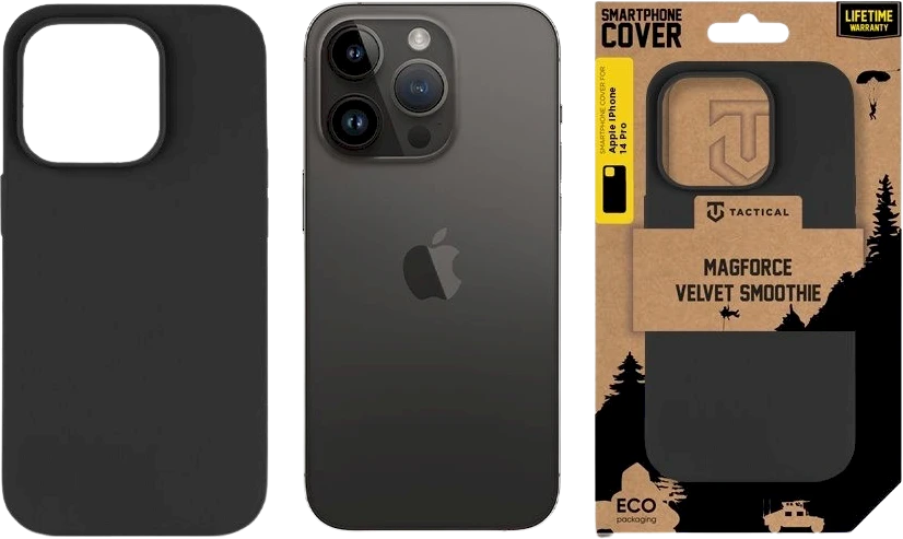 Tactical MagForce Velvet Smoothie dėklas skirtas Apple iPhone 14 Pro Asphalt