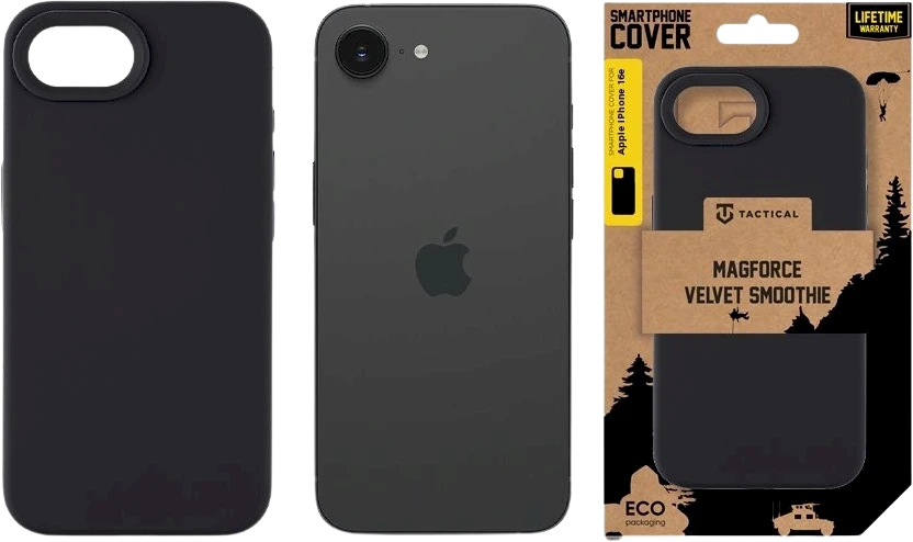 Tactical MagForce Velvet Smoothie dėklas skirtas Apple iPhone SE4 Asphalt