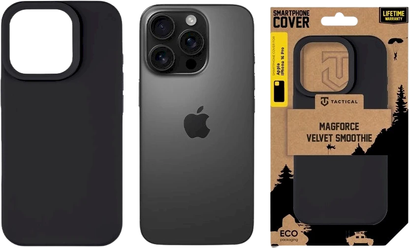 Tactical MagForce Velvet Smoothie dėklas skirtas Apple iPhone 16 Pro Asphalt