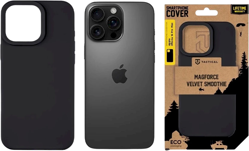 Tactical MagForce Velvet Smoothie dėklas skirtas Apple iPhone 16 Pro Max Asphalt