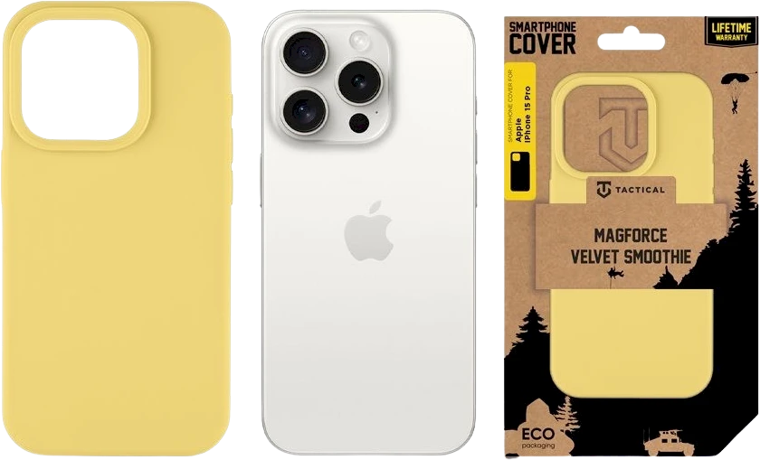 Tactical MagForce Velvet Smoothie dėklas skirtas Apple iPhone 15 Pro Banana