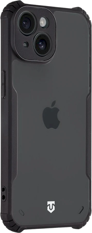 Dėklas Tactical Quantum Stealth dangtelis, skirtas Apple iPhone 15 skaidrus/juodas