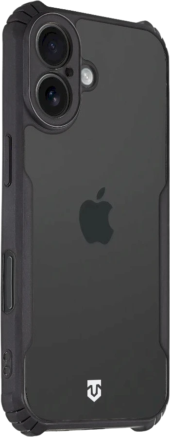 Tactical Quantum Stealth dėklas skirtas Apple iPhone 17 skaidrus/juodos spalvos