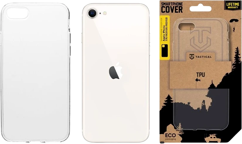 Dėklas Tactical TPU dangtelis Apple iPhone 7/8/SE2020/SE2022 skaidrus