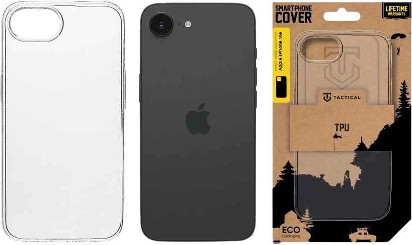 Tactical TPU dėklas skirtas Apple iPhone 16e skaidrus