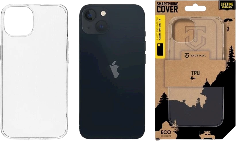 Dėklas Tactical Taktinis TPU dangtelis, skirtas Apple iPhone 14 Skaidrus