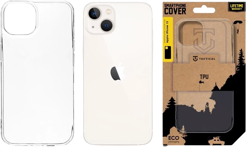 Dėklas Tactical TPU dangtelis Apple iPhone 13 Skaidrus