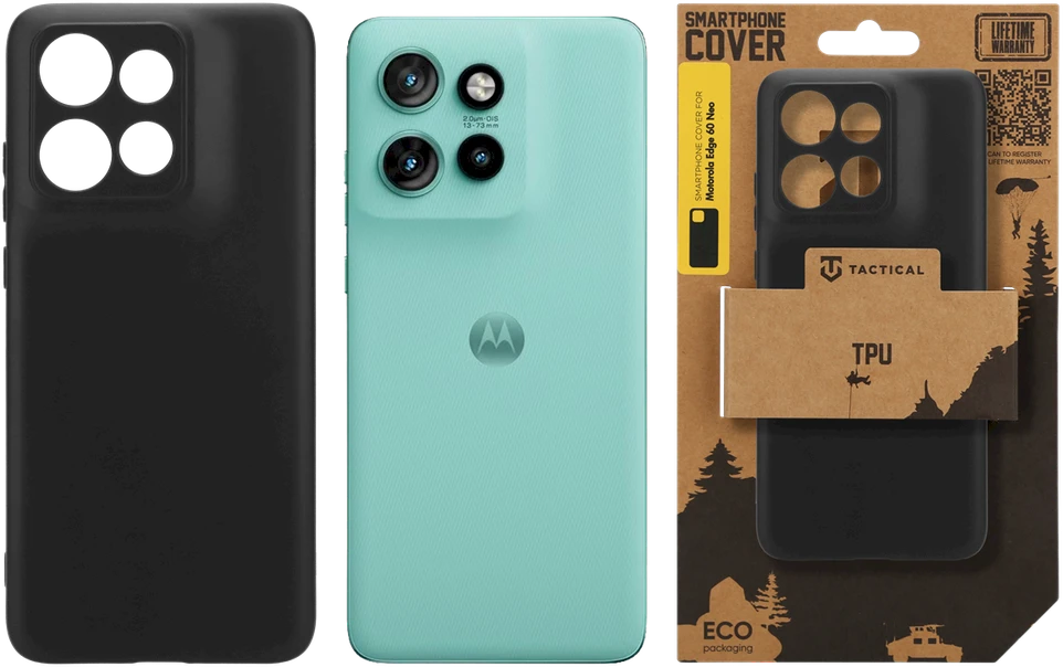 Tactical TPU dėklas skirtas Motorola Edge 60 Neo juodos spalvos