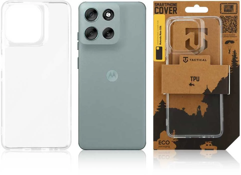 Tactical TPU dėklas skirtas Motorola Moto G56 Transparent