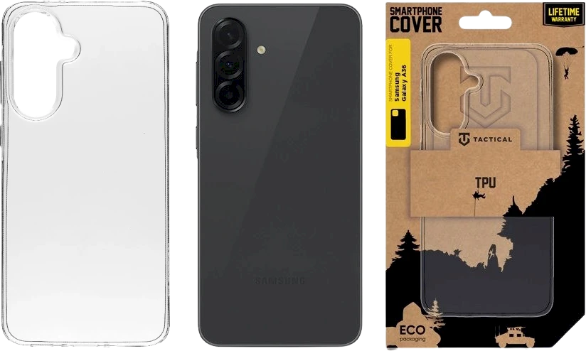 Tactical TPU dėklas skirtas Samsung Galaxy A36 5G skaidrus
