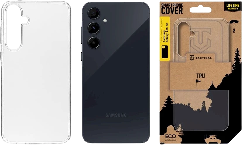Dėklas Tactical „Samsung Galaxy A55 5G Transparent“ taktinis TPU dangtelis