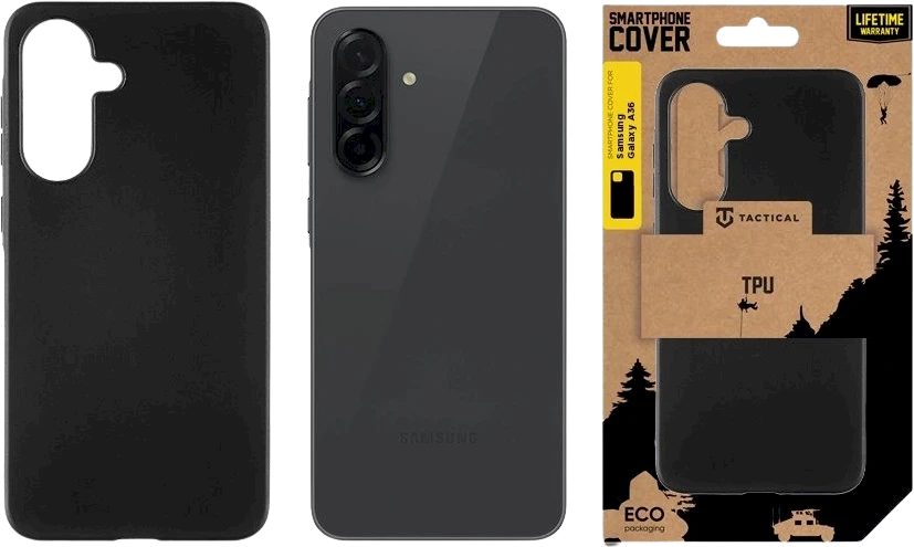 Tactical TPU dėklas skirtas Samsung Galaxy A36 5G juodos spalvos