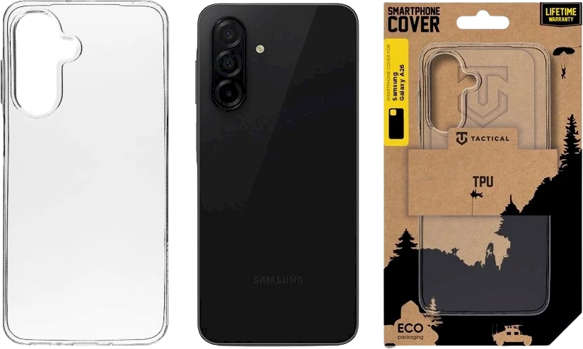 Tactical TPU dėklas skirtas Samsung Galaxy A26 5G skaidrus