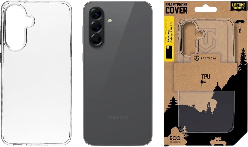 Tactical TPU dėklas skirtas Samsung Galaxy A56 5G skaidrus