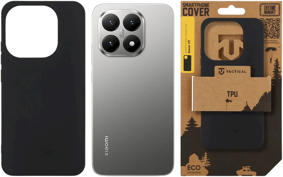Tactical TPU dėklas skirtas Xiaomi 15T juodos spalvos