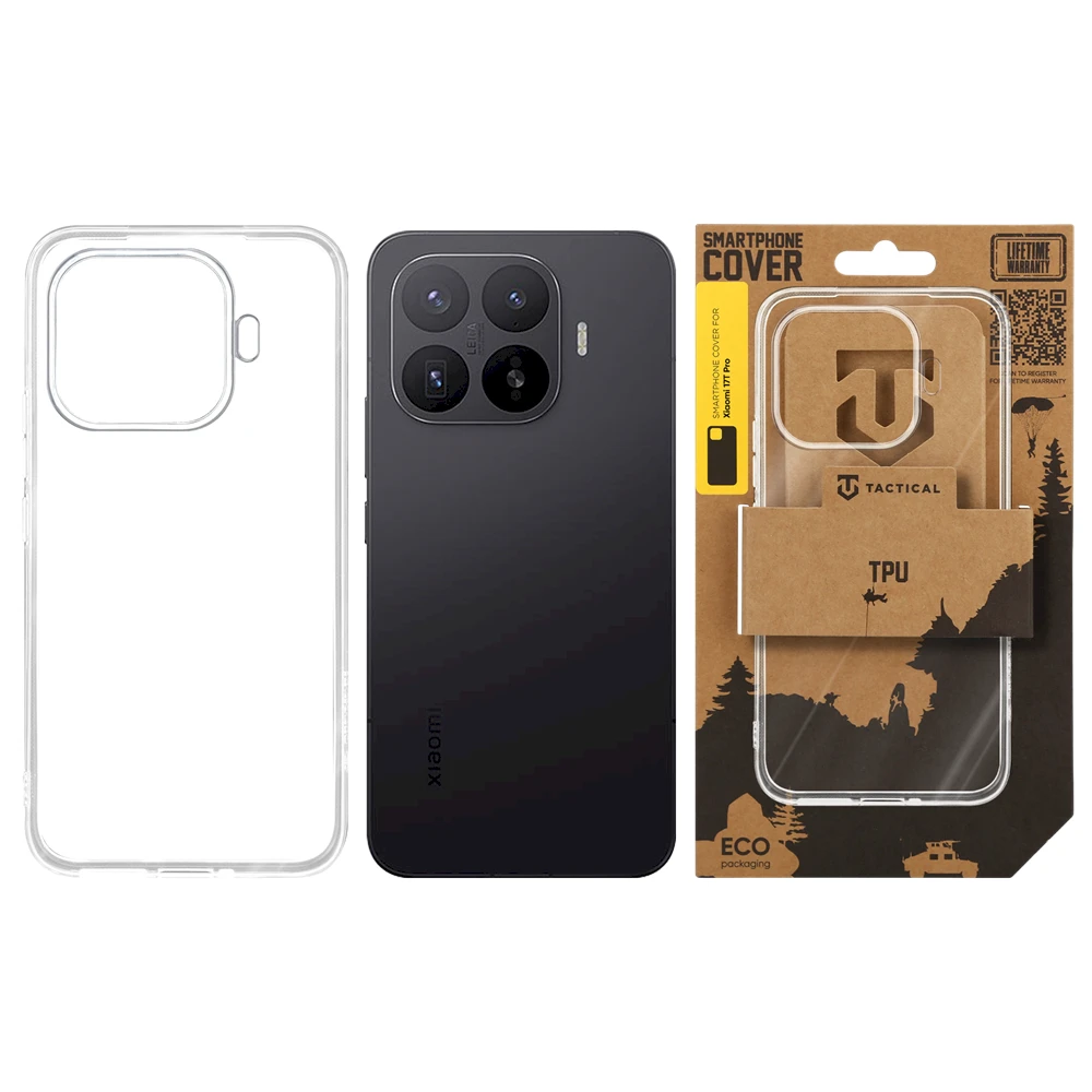 Tactical Taktinis TPU dėklas, skirtas „Xiaomi 17T Pro“, permatomas