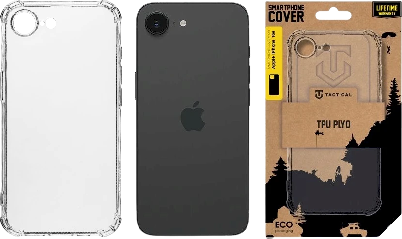Tactical TPU Plyo dėklas skirtas Apple iPhone 16e skaidrus