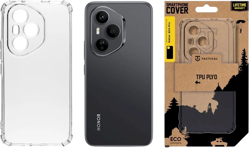 Tactical TPU Plyo dėklas skirtas Honor 400 Pro skaidrus