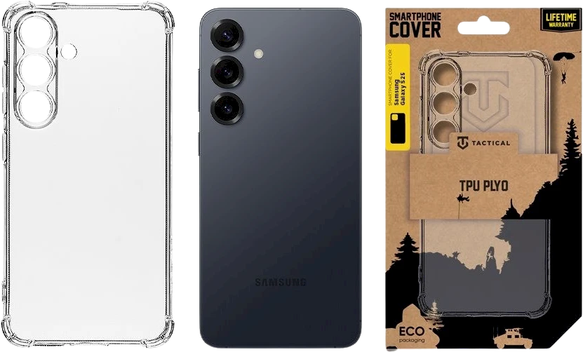 Tactical TPU Plyo dėklas skirtas Samsung Galaxy S25 skaidrus