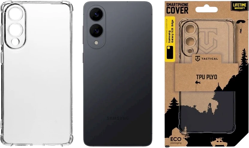 Tactical TPU Plyo dėklas skirtas Samsung Galaxy S25 Edge skaidrus