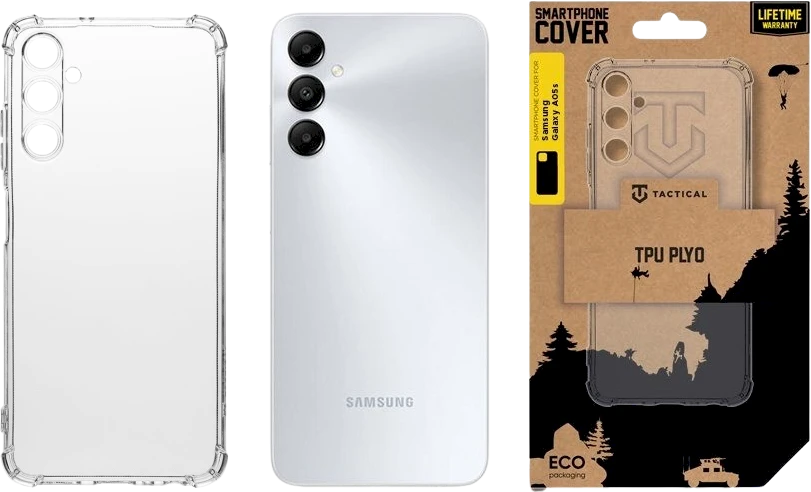 Tactical TPU Plyo dėklas skirtas Samsung Galaxy A05s skaidrus