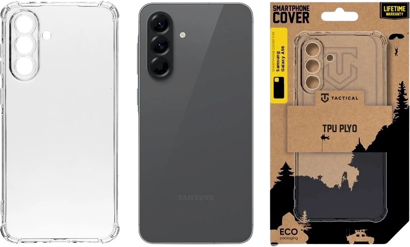 Tactical TPU Plyo dėklas skirtas Samsung Galaxy A56 5G skaidrus