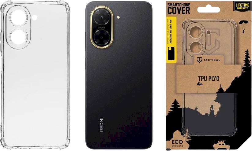 Tactical TPU Plyo dėklas skirtas Xiaomi Redmi A5 skaidrus
