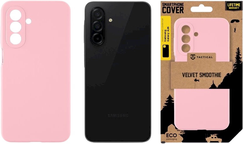 Tactical Velvet Smoothie dėklas skirtas Samsung Galaxy A26 5G Rožinė Panther