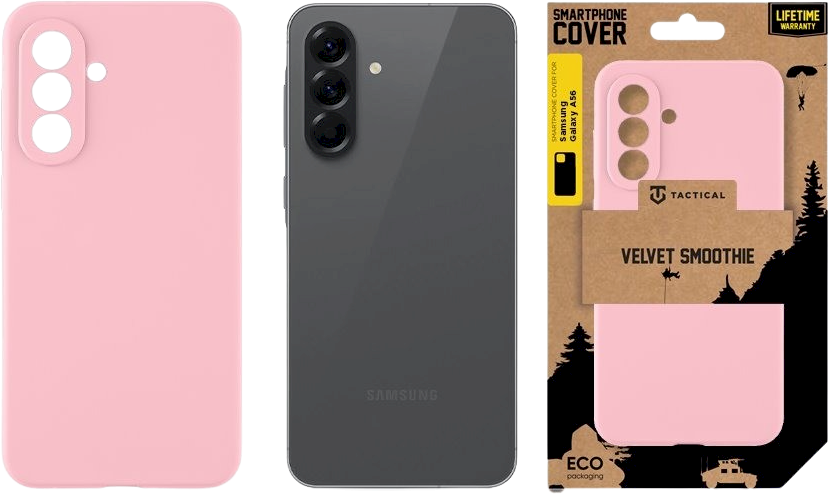 Tactical Velvet Smoothie dėklas skirtas Samsung Galaxy A56 5G Rožinė Panther