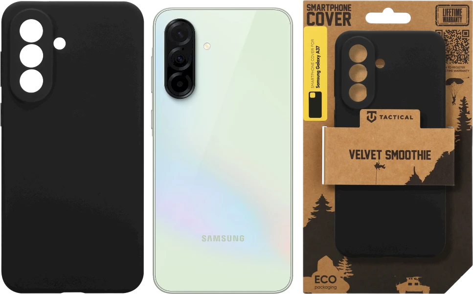 Tactical Velvet Smoothie dėklas skirtas Samsung Galaxy A37 Asphalt