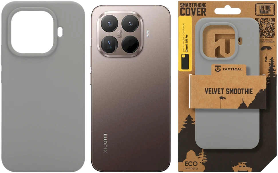 Tactical Velvet Smoothie dėklas skirtas Xiaomi 15T Pro Foggy