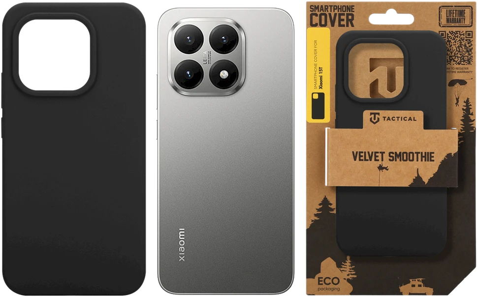 Tactical Velvet Smoothie dėklas skirtas Xiaomi 15T Asphalt