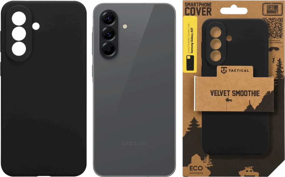Tactical Velvet Smoothie dėklas skirtas Samsung Galaxy A57 Asphalt