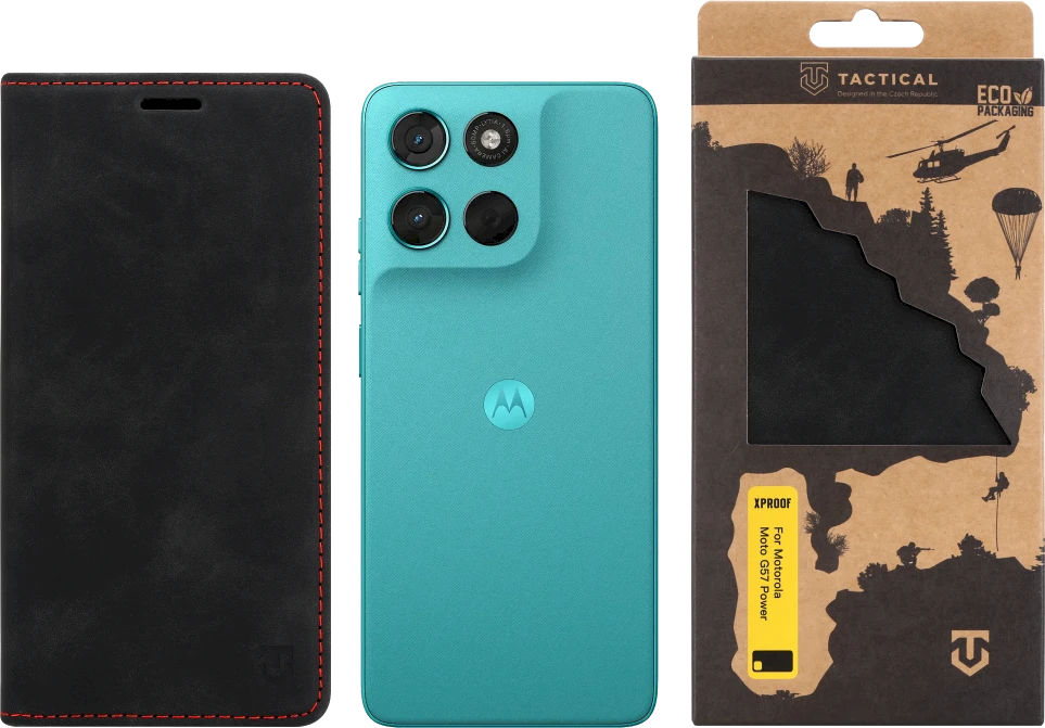 Dėklas Tactical Xproof skirtas Motorola Moto G57 Power juodos spalvos Hawk