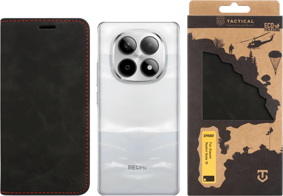Tactical Xproof dėklas skirtas Xiaomi Redmi Note 15 juodos spalvos Hawk