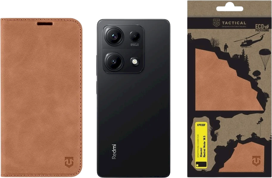 Tactical Xproof dėklas skirtas Xiaomi Redmi Note 14S Mud rudos spalvos
