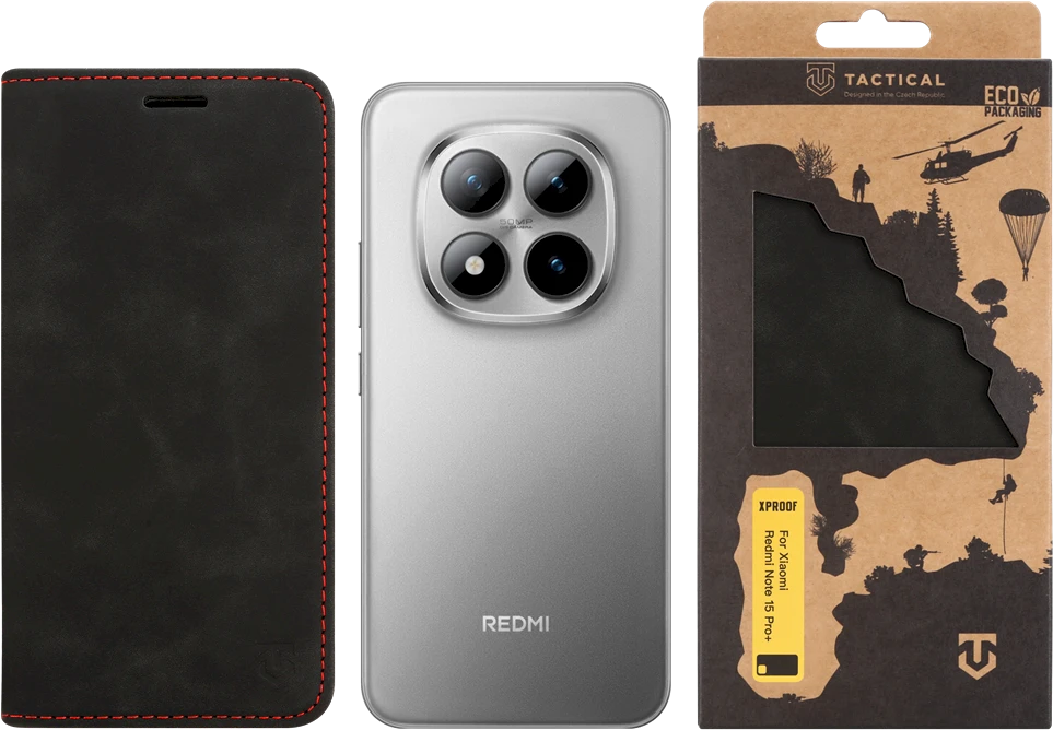 Tactical Xproof dėklas skirtas Xiaomi Redmi Note 15 Pro+ juodos spalvos Hawk