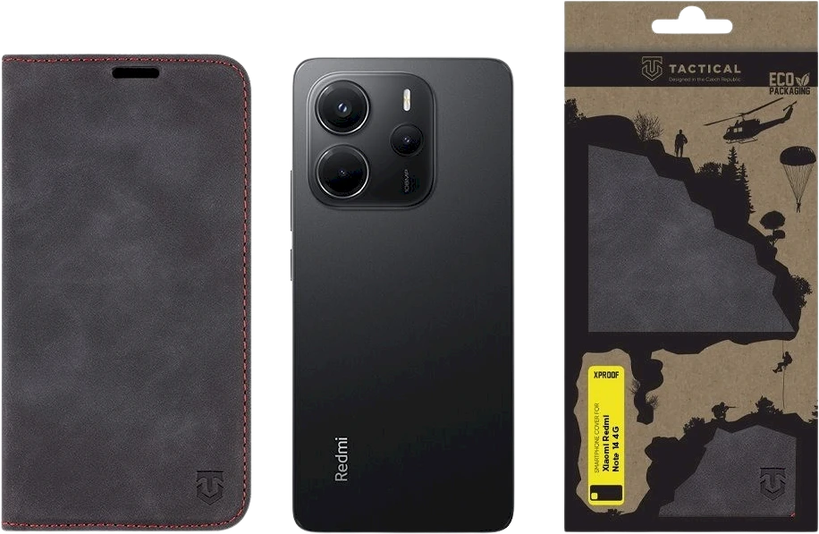 Tactical Xproof dėklas skirtas Xiaomi Redmi Note 14 4G Juodas Hawk